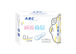 ABC减翼·简易日用轻透薄棉柔卫生巾8片（含KMS健康配方）