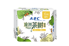ABC日用轻透薄棉柔表层迷你卫生巾8片（含澳洲茶树精华）