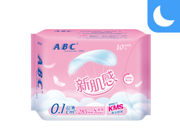 ABC新肌感夜用 超薄卫生巾10片(含KMS健康配方)-KX14
