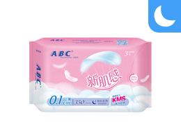 ABC新肌感加长夜用超薄卫生巾3片(含KMS健康配方)-KX36